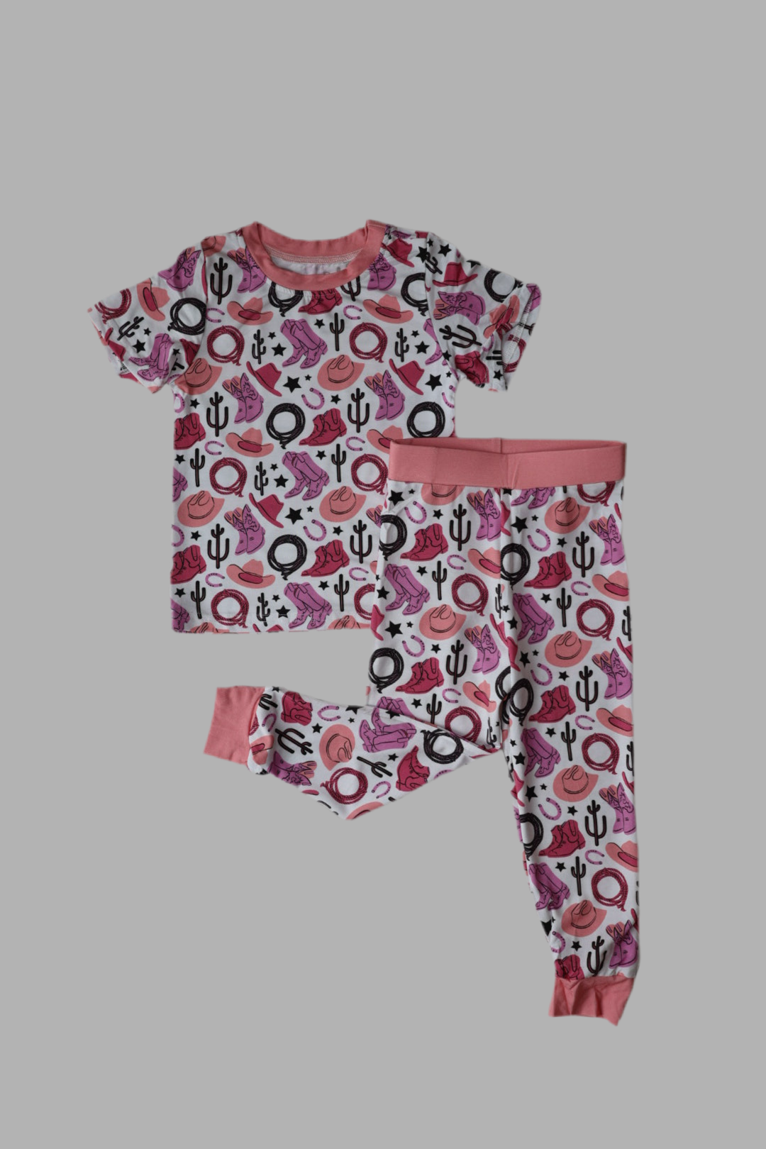 Pink Howdy Toddler PJ Set