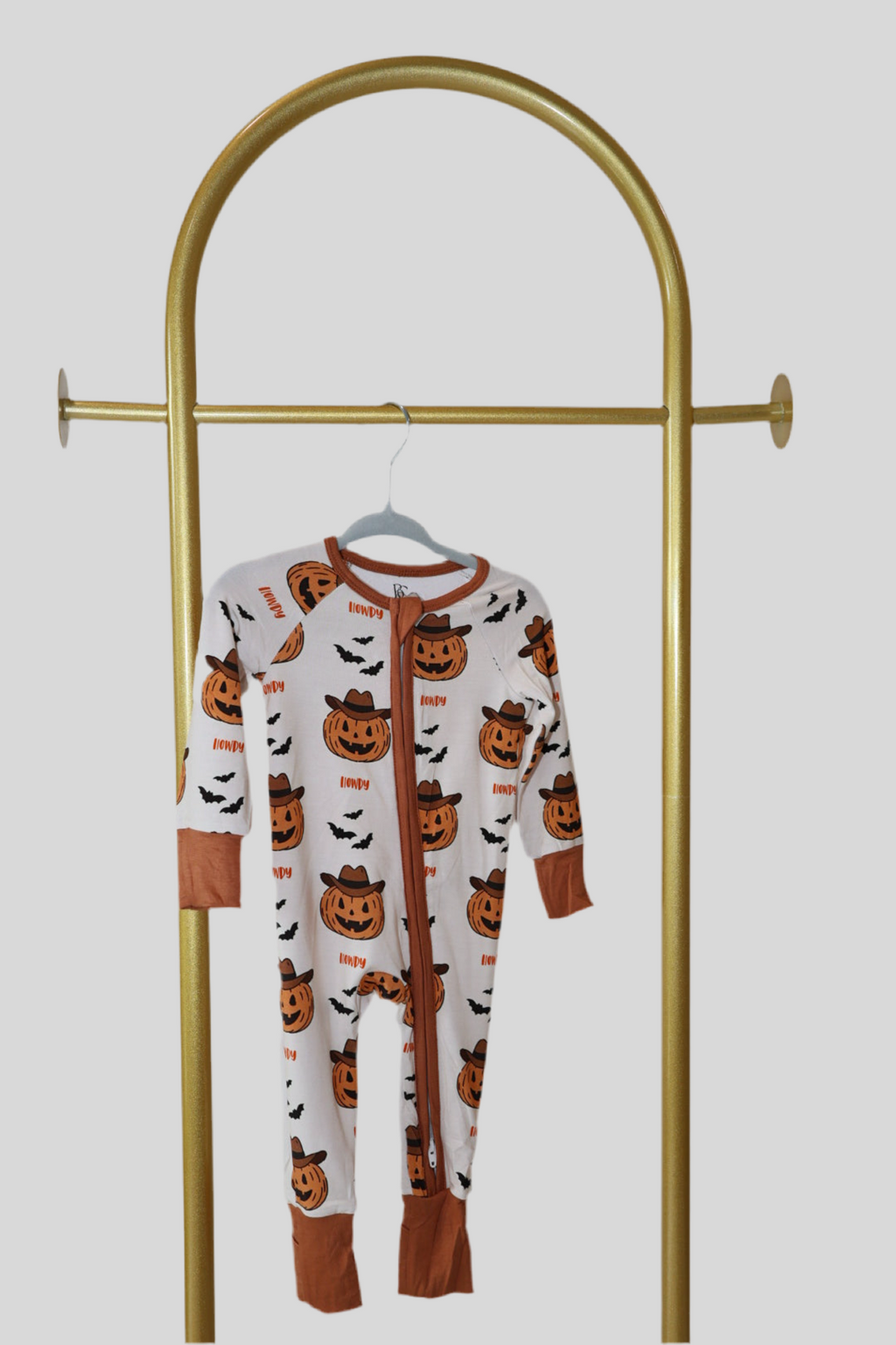 Halloween Howdy Pumpkin Onesie