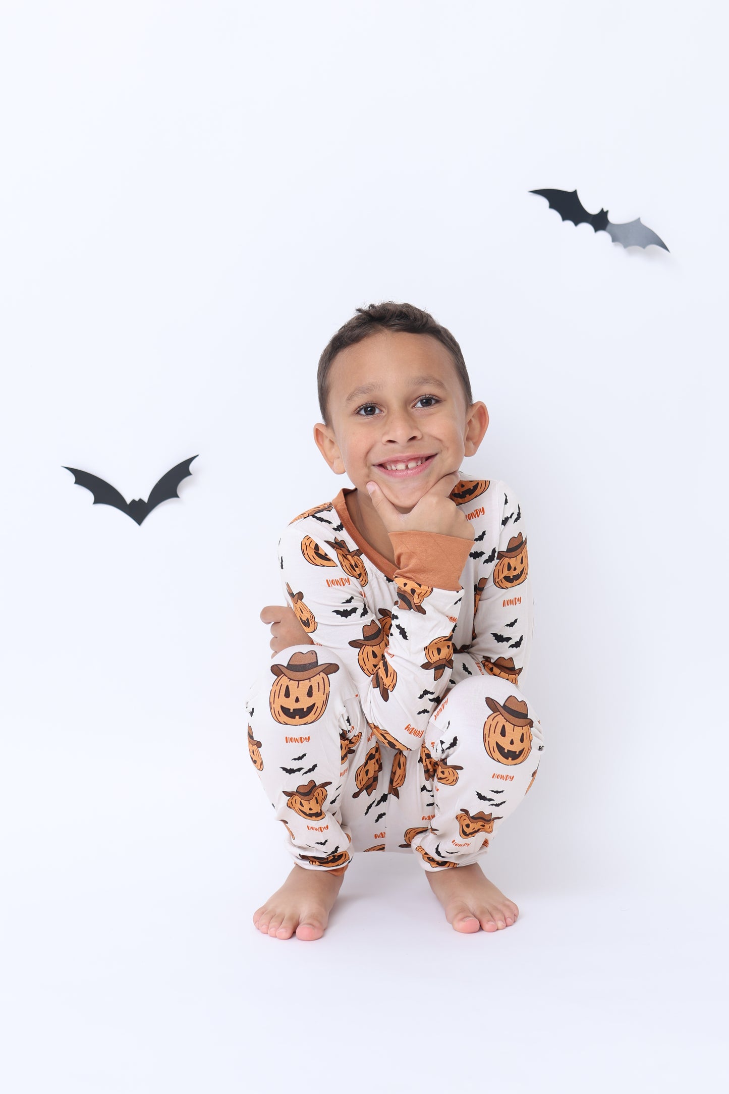 Howdy Halloween Pumpkin Pajama Set