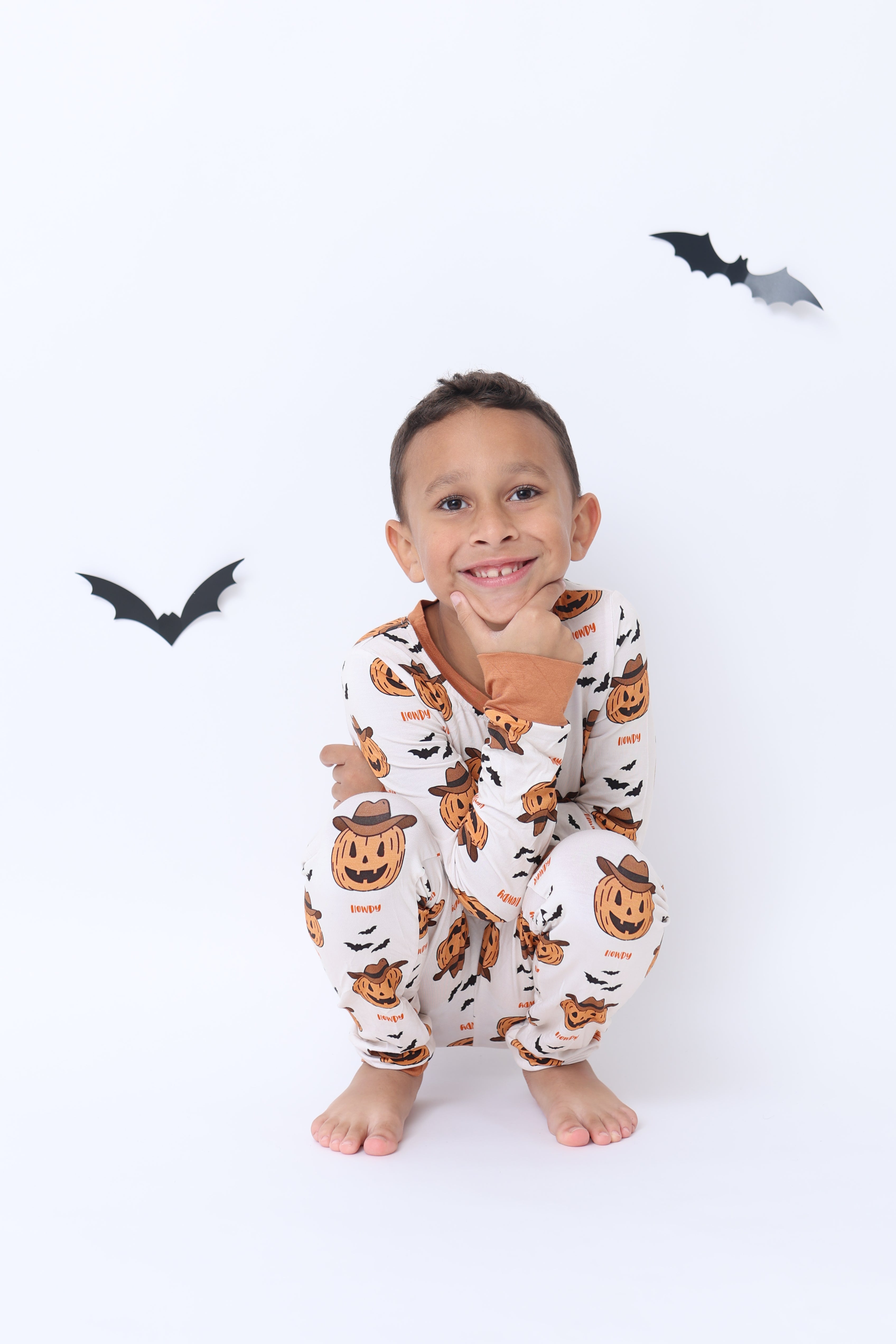 Howdy Halloween Pumpkin Pajama Set