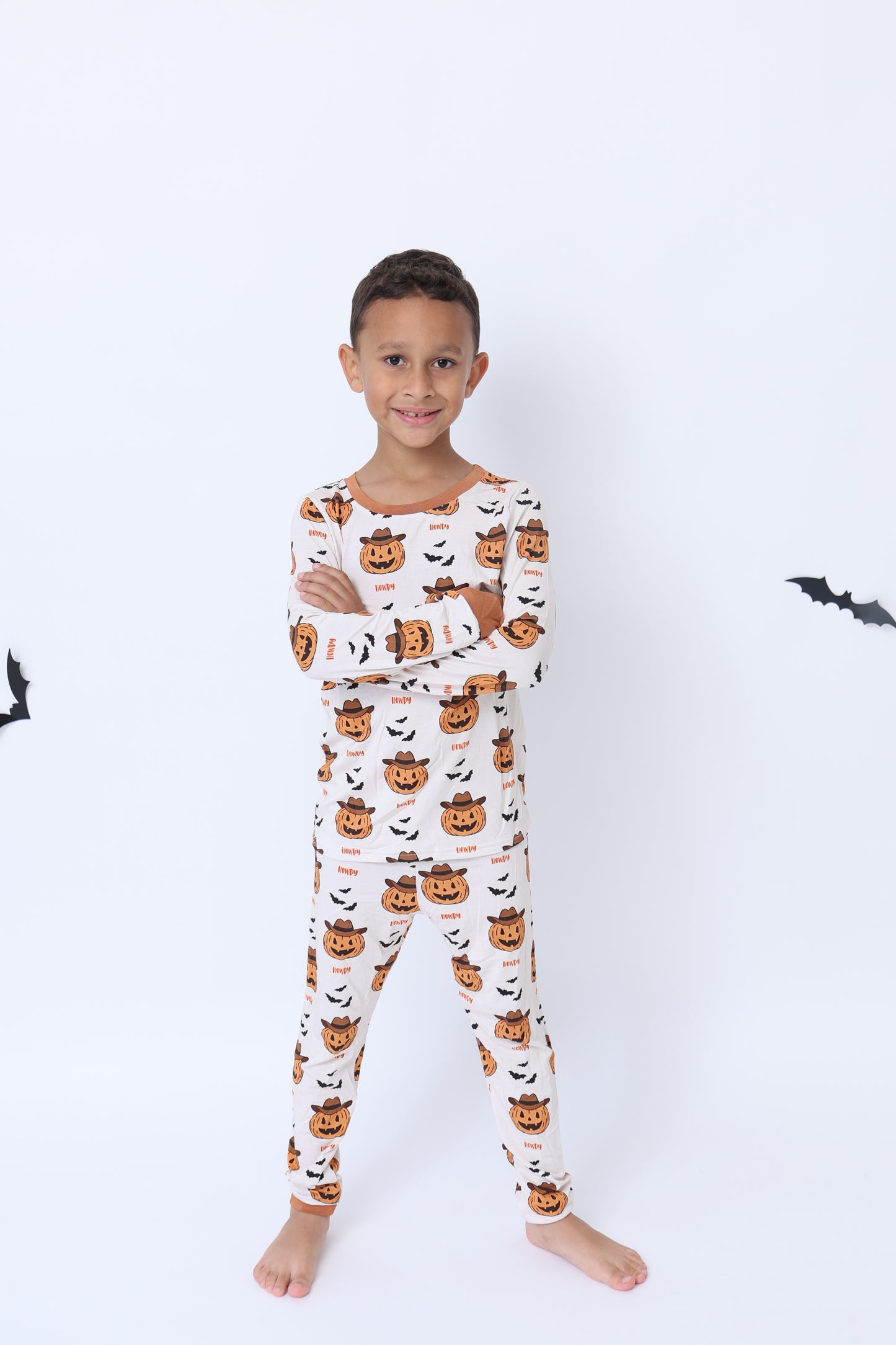 Howdy Halloween Pumpkin Pajama Set