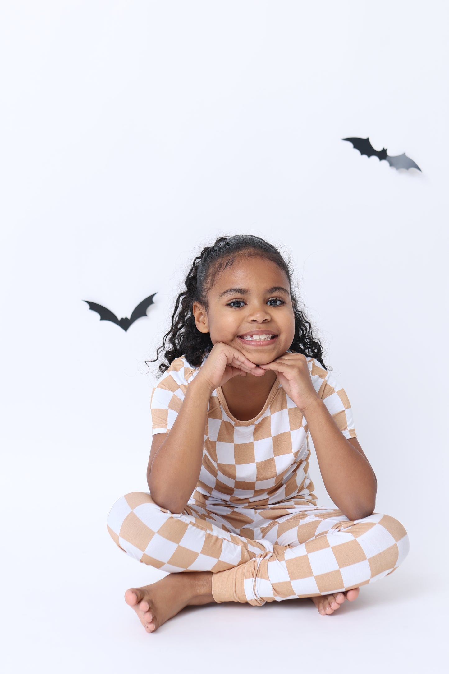 Brown Checkered Board Pajama Set