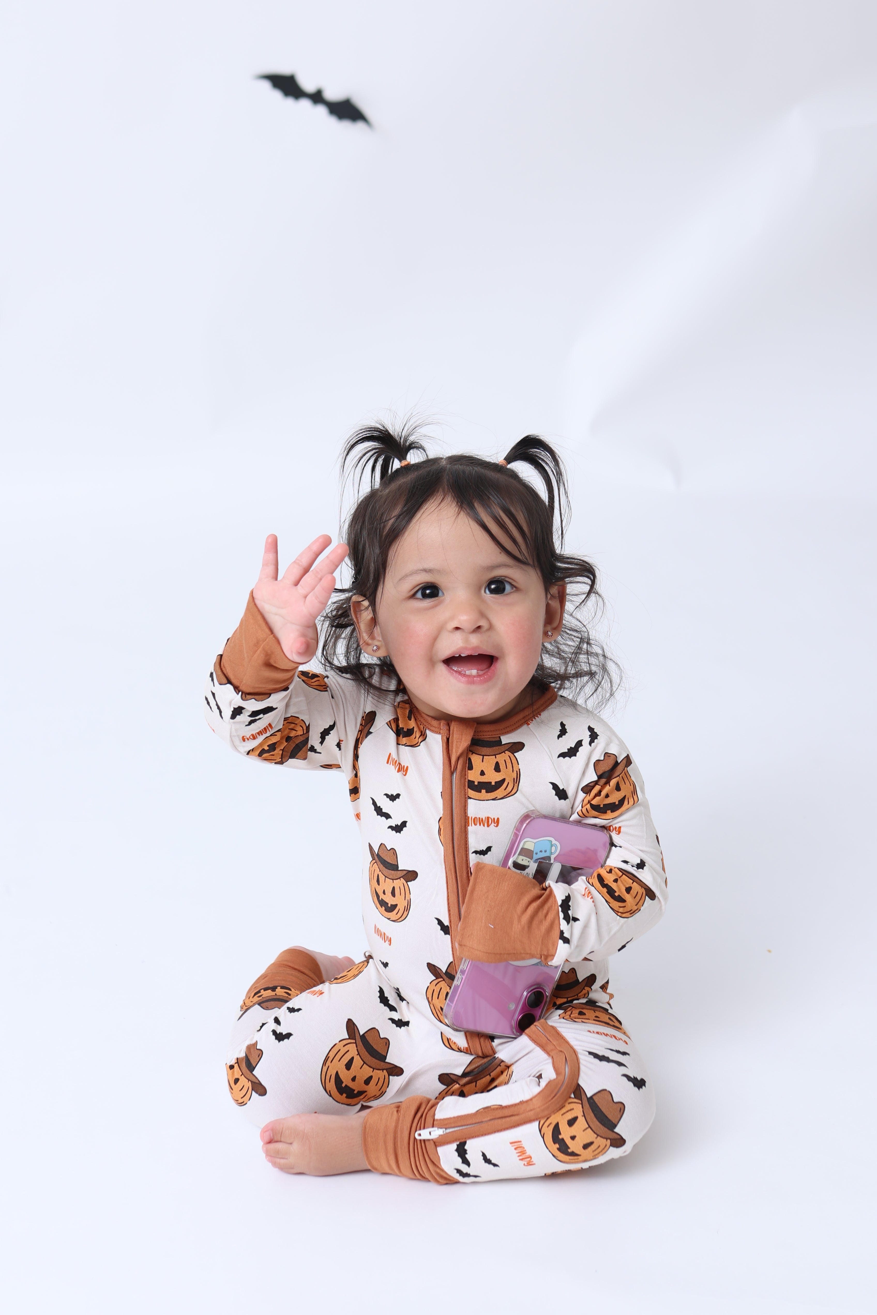 Halloween Howdy Pumpkin Onesie