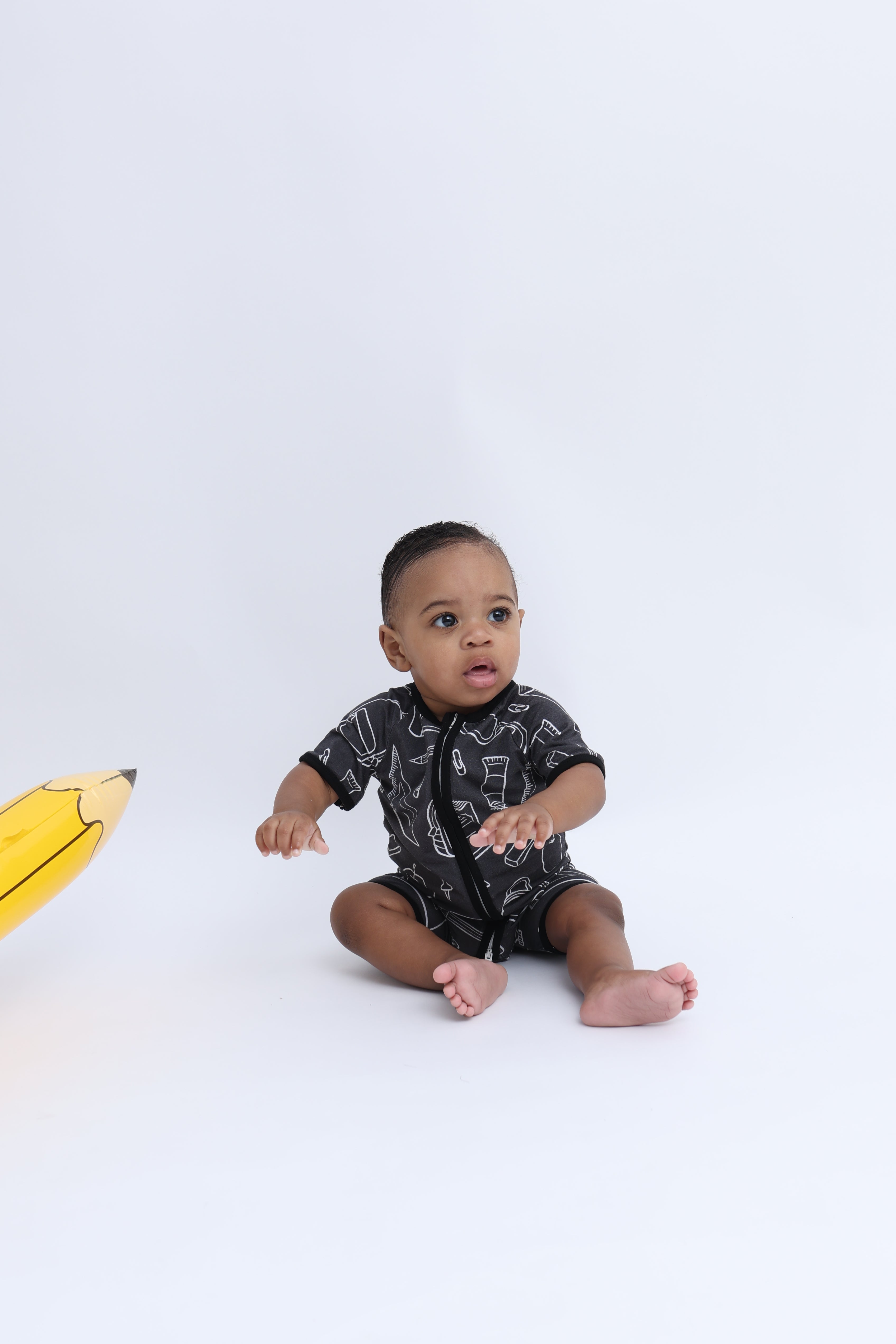 Notebook Nights Zippy Romper | Back to School Collection