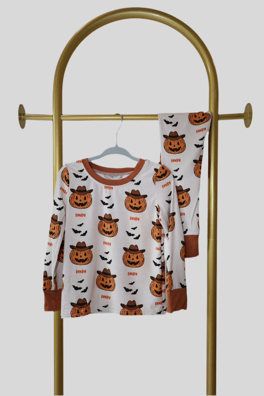 Howdy Halloween Pumpkin Pajama Set