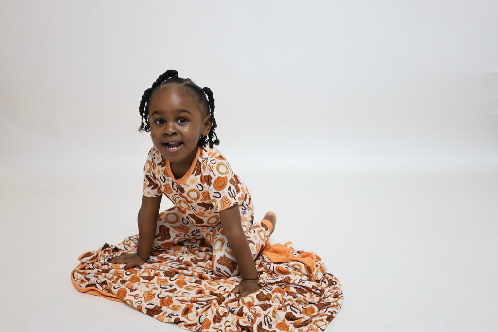 Orange Howdy Blanket