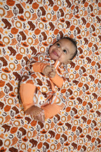 Orange Howdy Baby Onesie PJ's