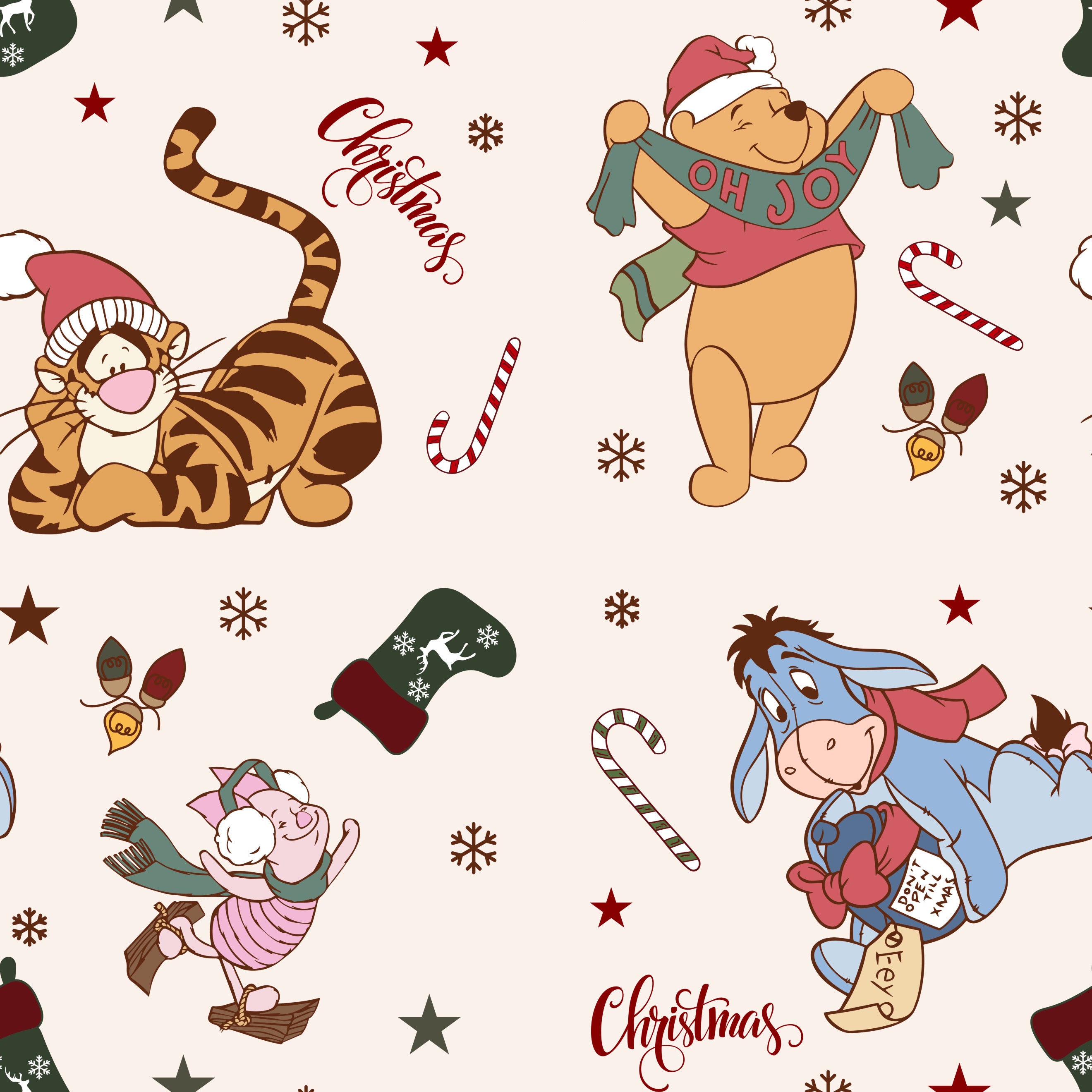 Pooh Christmas: Pants Pajama Set