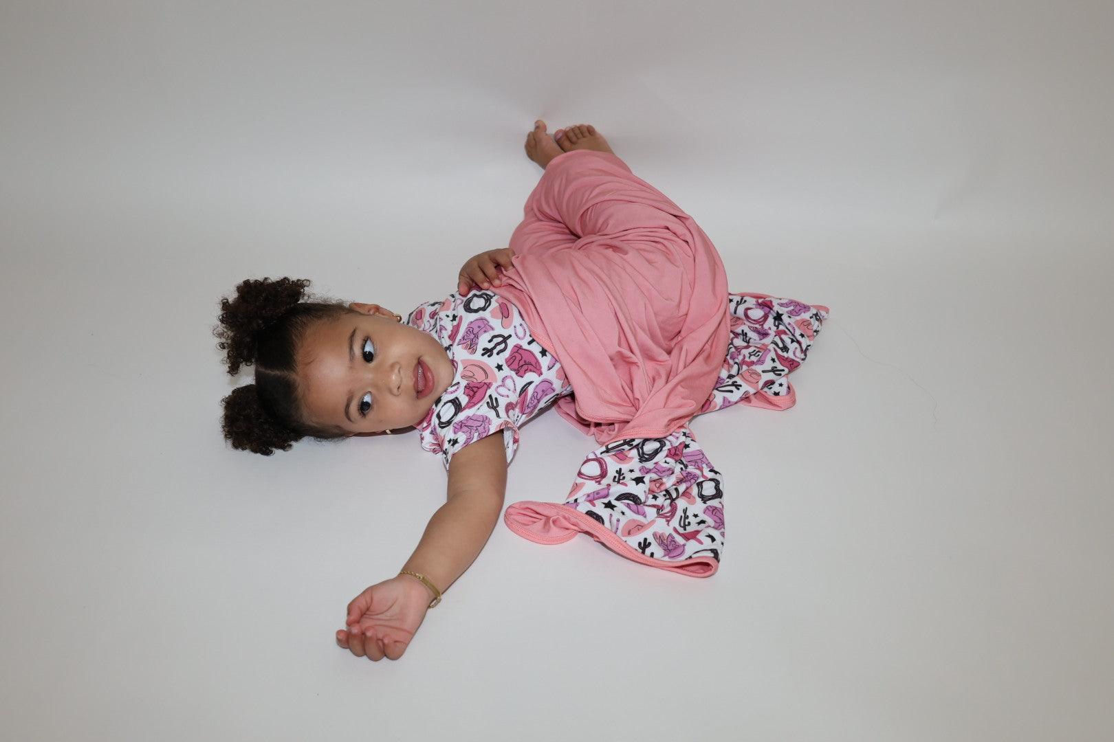 Pink Howdy Cowgirl Blanket