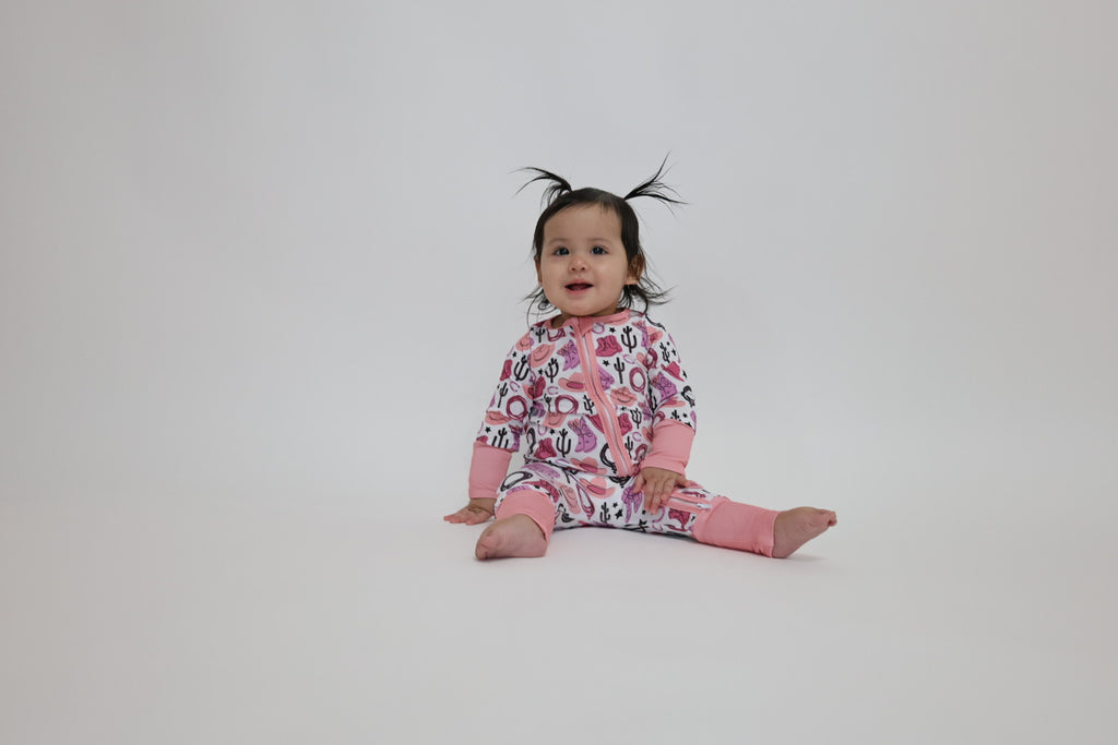 Pink Howdy Cowgirl Baby Pj's