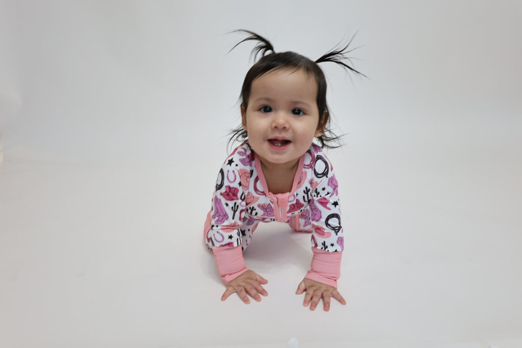 Pink Howdy Cowgirl Baby Pj's