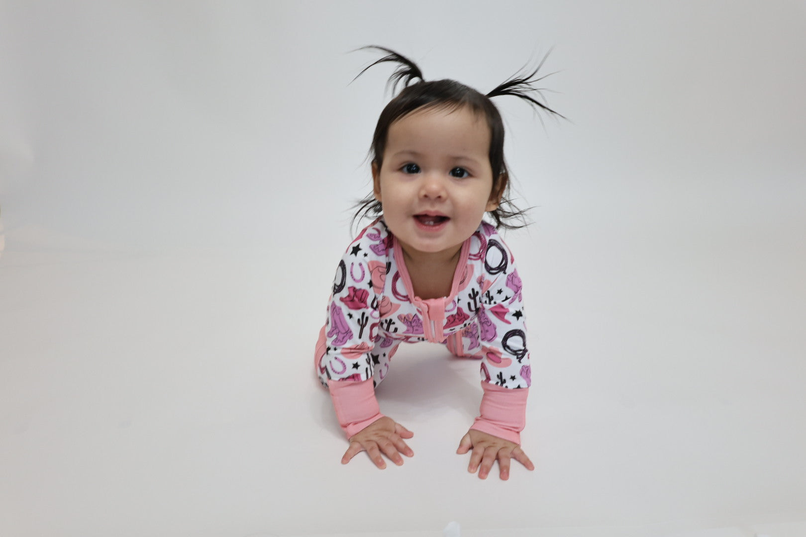 Pink Howdy Cowgirl Baby Pj's